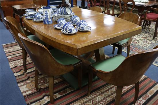 An Art Deco suite Sideboard W.180cm, Sideboard W.150cm